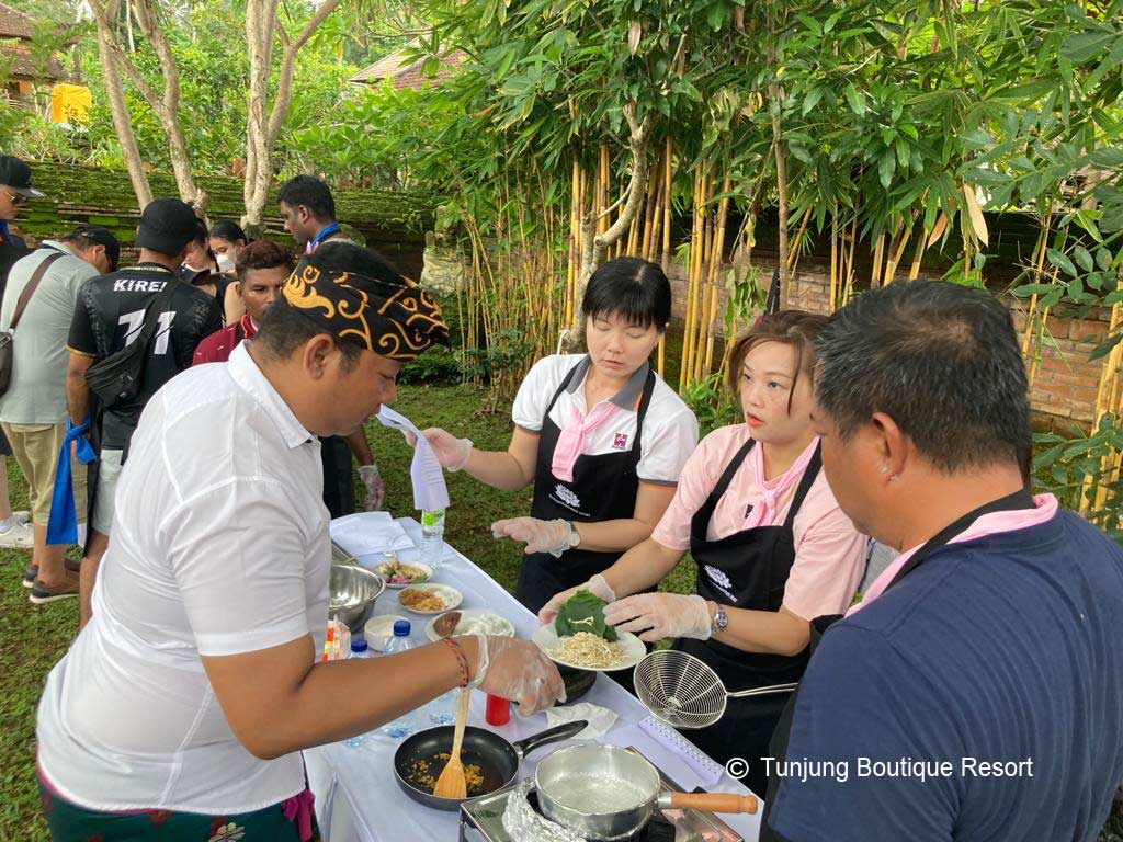 huationg contractor, group cooking class, bali team building