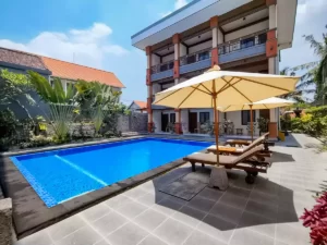 tunjung boutique resort, day pool, swimming pool, sun bed