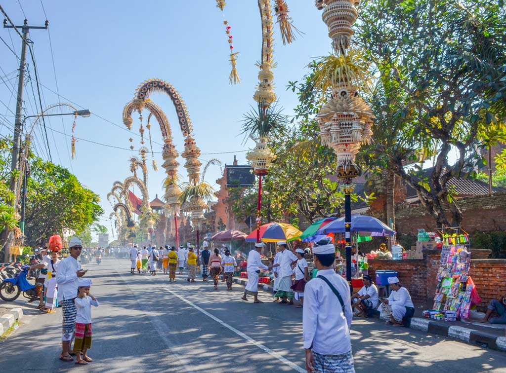 Penjor Bali Decoration on Galungan Day, Galungan Day in Bali