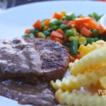 Beef steak, steak in Canggu, Warung Puri Boga Restaurant, Tunjung Boutique Resort