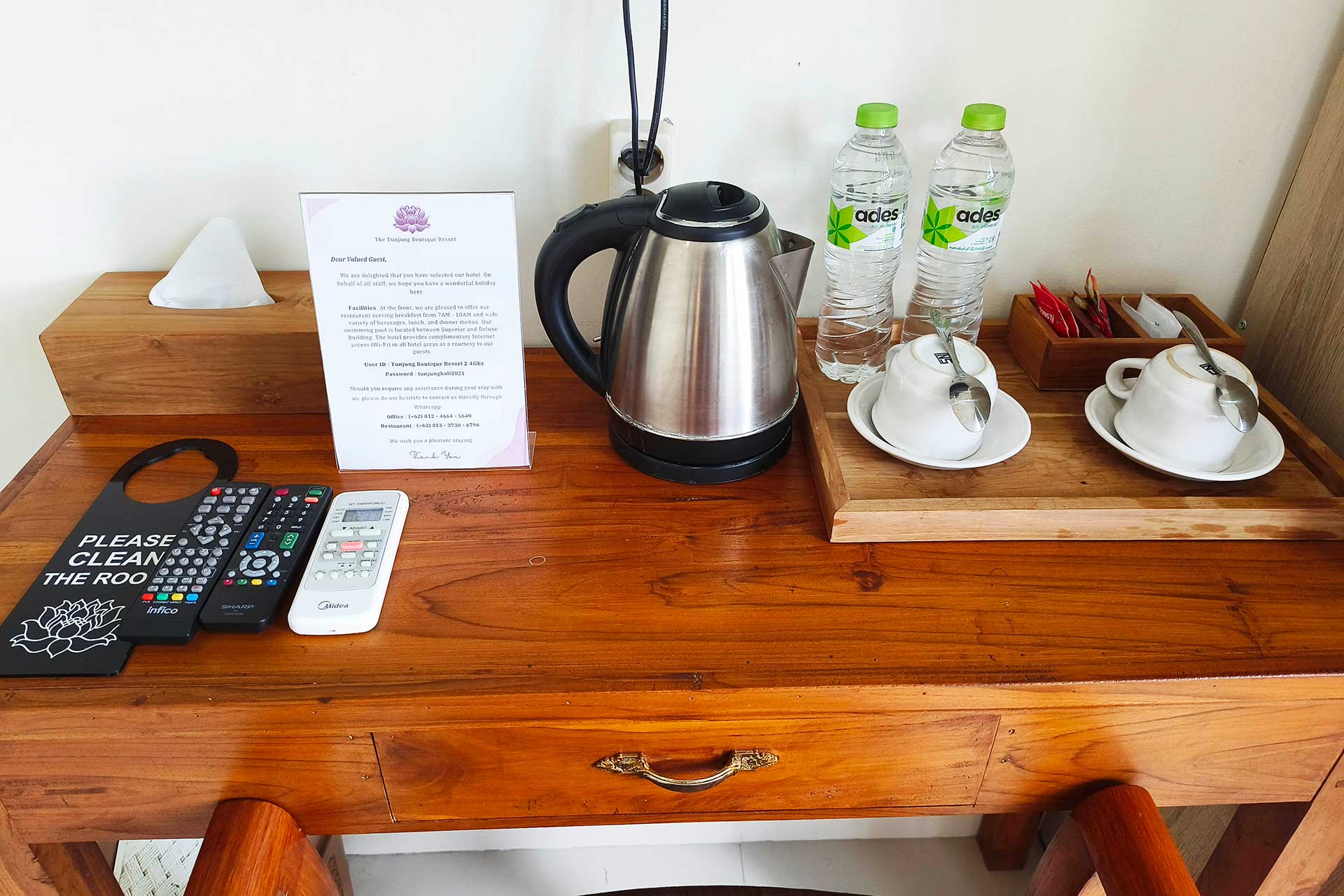 Room amenities, Classic Room, Tunjung Boutique Resort Room Amenities